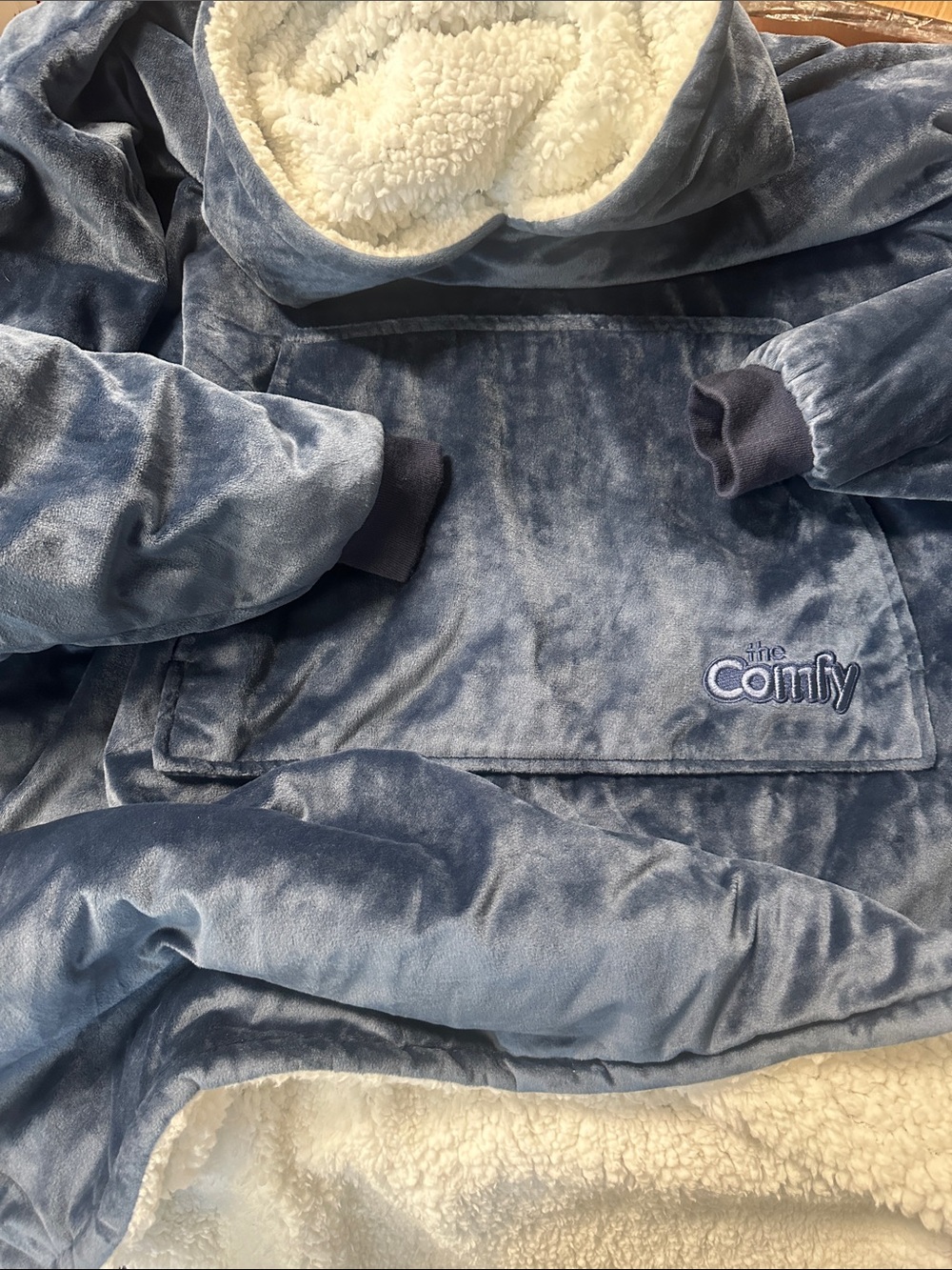 The COMFY wearable blanket hoodie Sherpa cozy warm camping gaming lounge gift